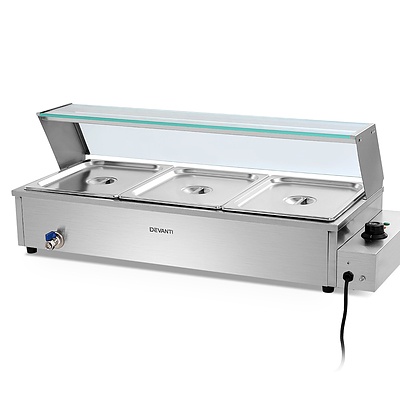 Commercial Food Warmer Bain Marie Electric Buffet Pan Stainless Steel - Brand New - Free Shipping