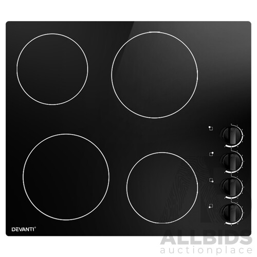 Ceramic Cooktop 60cm Electric Kitchen Burner Cooker 4 Zone Knobs Control - Brand New - Free Shipping