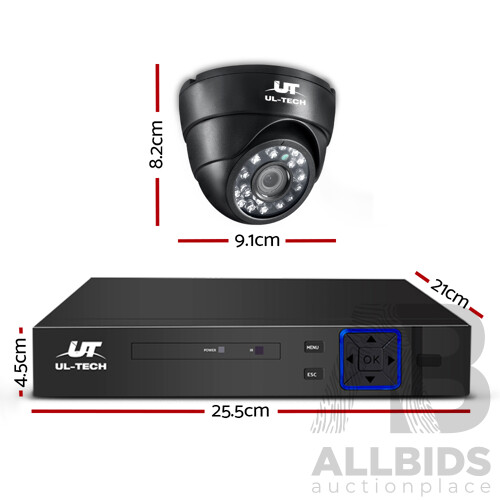 UL-tech CCTV Security Camera Home System DVR 1080P IP Long Range 4 Dome Cameras - Brand New - Free Shipping