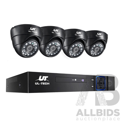 UL-tech CCTV Security Camera Home System DVR 1080P IP Long Range 4 Dome Cameras - Brand New - Free Shipping