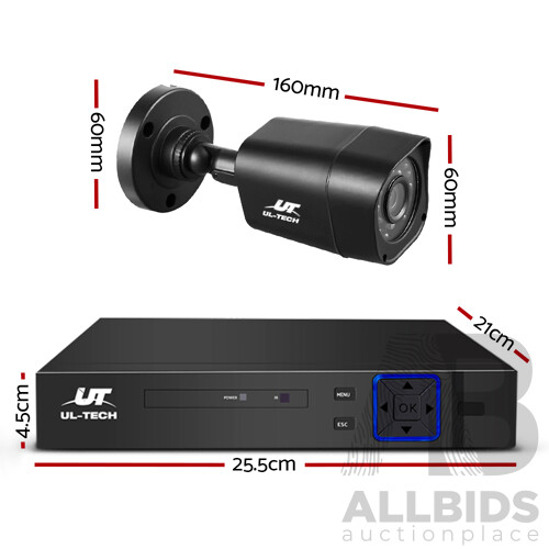 UL-Tech CCTV Security System 2TB 4CH DVR 1080P 4 Camera Sets - Brand New - Free Shipping