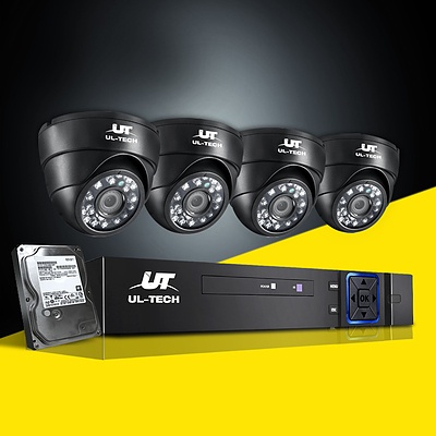 UL-Tech CCTV Security System 2TB 8CH DVR 1080P 4 Camera Sets - Brand New - Free Shipping
