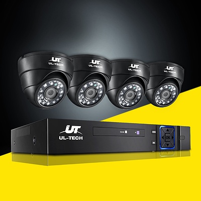 UL-tech CCTV Camera Security System Home 8CH DVR 1080P IP Day Night 4 Dome Cameras Kit - Brand New - Free Shipping