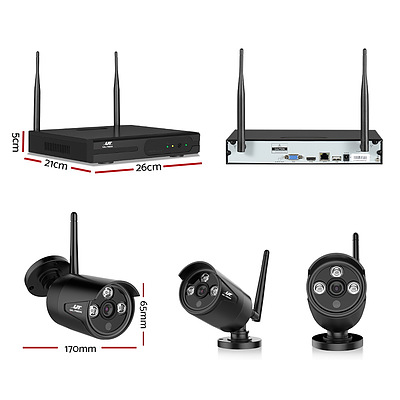 UL-Tech CCTV Wireless Security System 2TB 4CH NVR 1080P 2 Camera Sets - Brand New - Free Shipping
