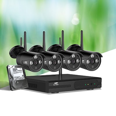 CCTV Wireless Security System 2TB 4CH NVR 1080P 4 Camera Sets - Brand New - Free Shipping