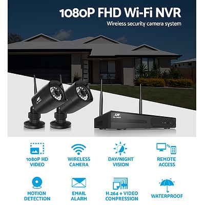 1080P 4CH NVR Wireless 4 Security Cameras Set - Brand New - Free Shipping