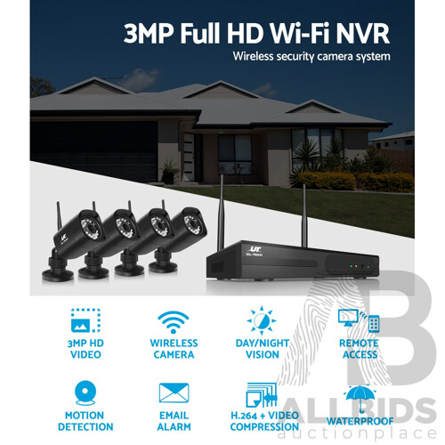 1080P 8CH NVR Wireless 4 Security Cameras Set - Brand New - Free Shipping