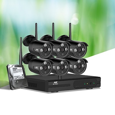 CCTV Wireless Security System 2TB 8CH NVR 1080P 6 Camera Sets - Brand New - Free Shipping