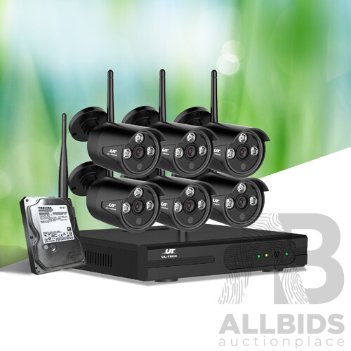 UL-tech CCTV Wireless Security Camera System 8CH Home Outdoor WIFI 6 Bullet Cameras Kit 1TB - Brand New - Free Shipping