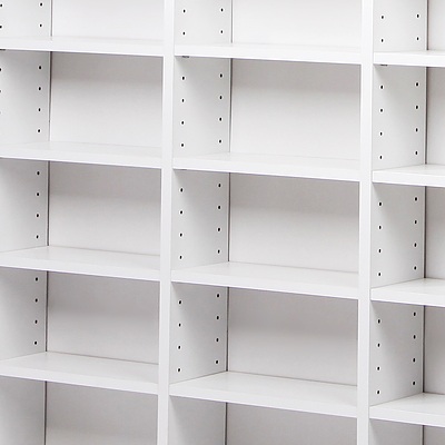1116 CD Storage Shelf Rack Unit - White - Free Shipping