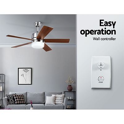 52'' Ceiling Fan w/Light Wall Control 2-sided Blades - Brand New - Free Shipping