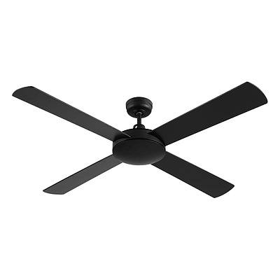 52 inch 1300mm Ceiling Fan Wall Control 4 Wooden Blades Cooling Fans Black