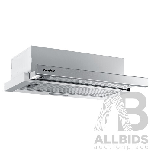 Rangehood 600mm Range Hood Slide Out 60cm Stainless Steel Kitchen Canopy - Brand New - Free Shipping