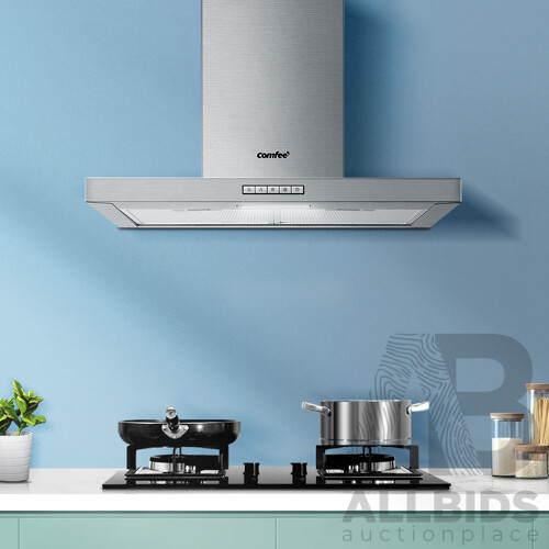 Rangehood 600mm 60cm Range Hood Stainless Steel Kitchen Canopy LED Light - Brand New - Free Shipping