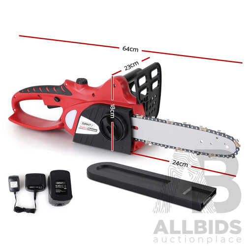 Giantz 20V Cordless Chainsaw - Black and Red - Free Shipping