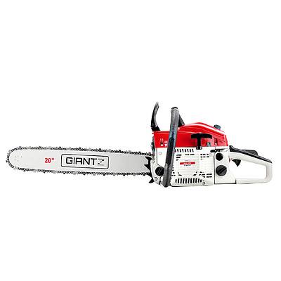 58CC Commercial Petrol Chainsaw - Red & White - Free Shipping