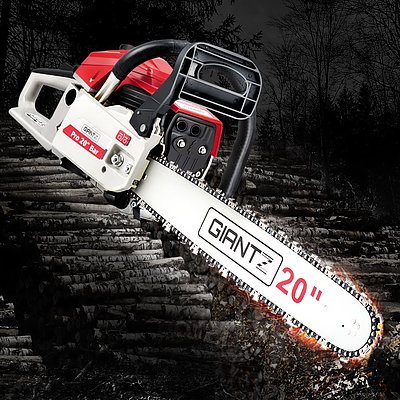 58CC Commercial Petrol Chainsaw - Red & White - Brand New - Free Shipping