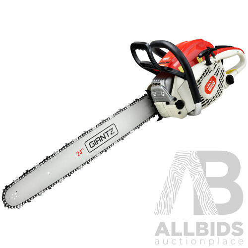 88cc Commercial Petrol Chainsaw E-Start 24 Bar Pruning Chain Saw - Brand New - Free Shipping