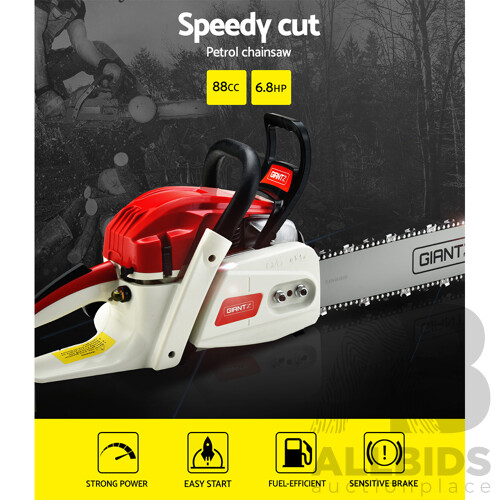 88cc Commercial Petrol Chainsaw E-Start 24 Bar Pruning Chain Saw - Brand New - Free Shipping