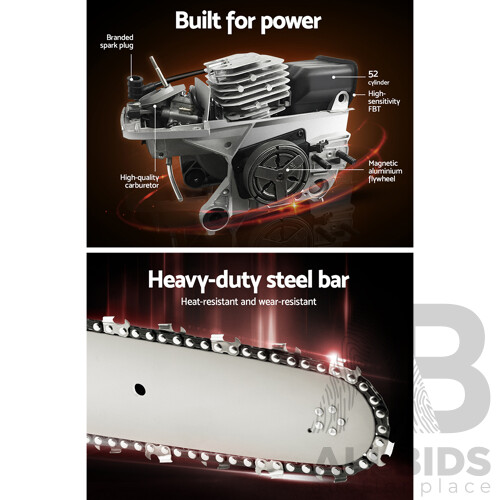 88cc Commercial Petrol Chainsaw E-Start 24 Bar Pruning Chain Saw - Brand New - Free Shipping