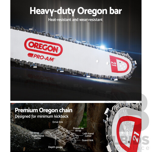 62cc Commercial Petrol Chainsaw 20 Oregon Bar E-Start Chains Saw Tree - Brand New - Free Shipping