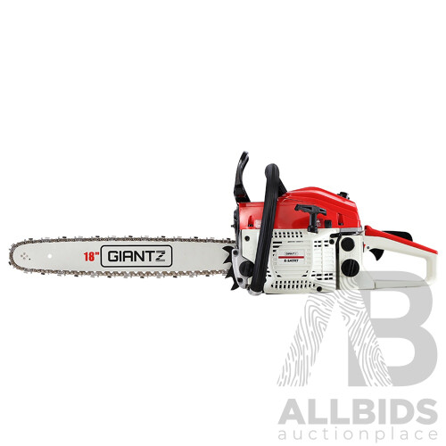45CC Petrol Commercial Chainsaw Chain Saw Bar E-Start Pruning