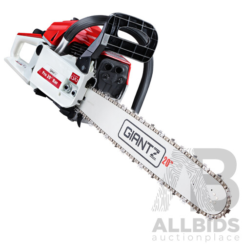 52CC Petrol Commercial Chainsaw Chain Saw Bar E-Start Pruning