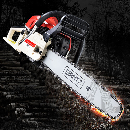 75CC Petrol Commercial Chainsaw Chain Saw Bar E-Start Pruning - Brand New - Free Shipping