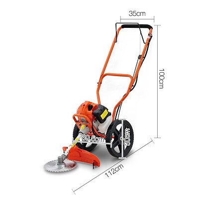 3 in 1 Wheeled Brush Cutter Trimmer Snipper - Orange - Free Shipping