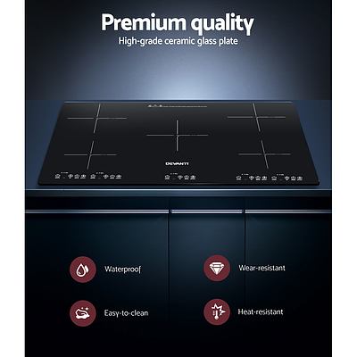 Induction Cooktop 90cm Electric Hob Stove Cooker Ceramic Black Glass - Brand New - Free Shipping