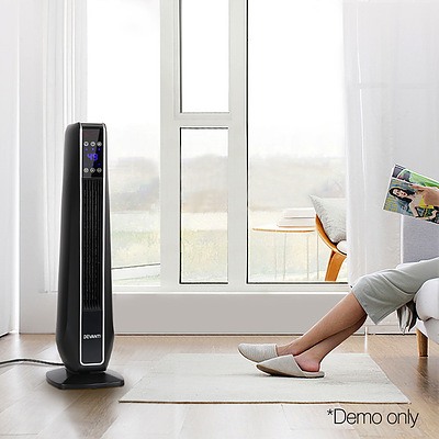 2400W Electric Ceramic Tower Heater - Black - Free Shipping