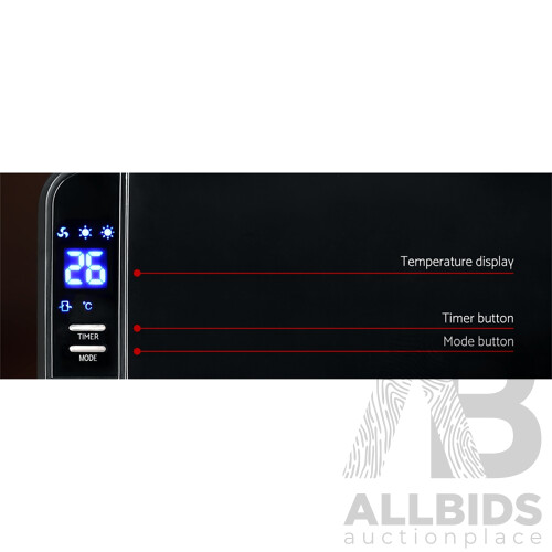 2000W Wall Mounted Panel Heater - Black - Brand New - Free Shipping