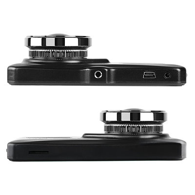 UL Tech 4 Inch Dual Camera Dash Camera - Black - Free Shipping