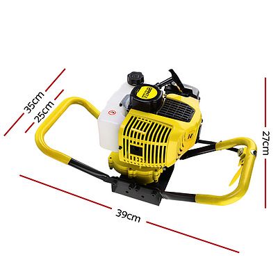 Post Hole Digger 66CC Petrol Only Engine Motor Earth Auger Borer Fence - Brand New - Free Shipping