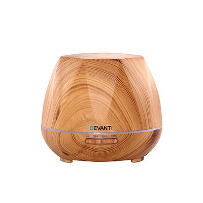 Ultrasonic Aroma Aromatherapy Diffuser Oil Electric LED Air Humidifier 400ml Light Wood - Brand New - Free Shipping