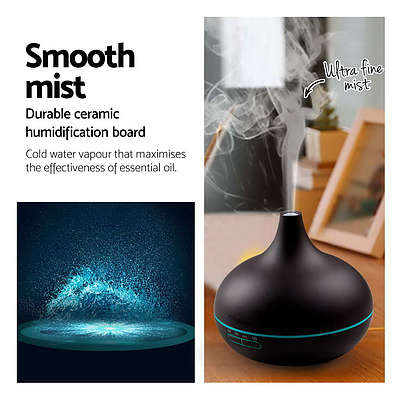 300ml 4-in-1 Aroma Diffuser Dark Wood - Brand New - Free Shipping