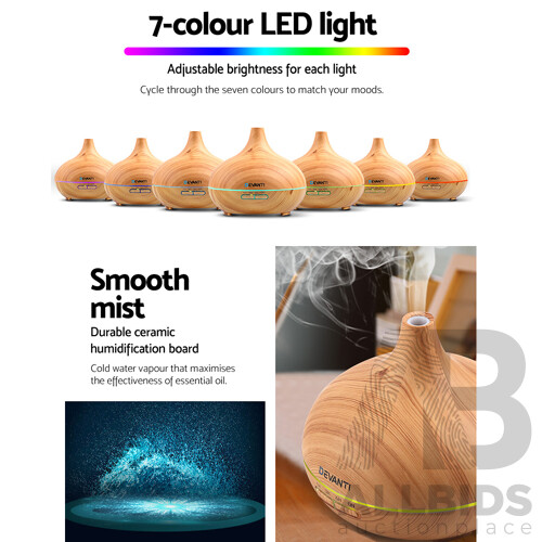 300ml 4 in 1 Aroma Diffuser - Light Wood - Brand New - Free Shipping