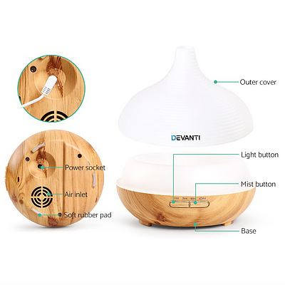 Aroma Diffuser Air Humidifier Night Light 300ml - Brand New - Free Shipping