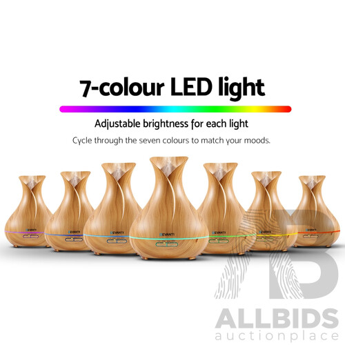 400ml 4-in-1 Aroma Diffuser - Light Wood - Free Shipping