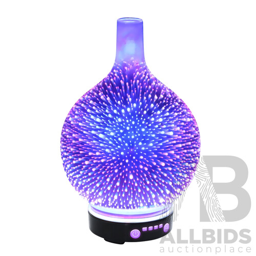 Aroma Diffuser 3D LED Light Oil Firework Air Humidifier 100ml - Brand New - Free Shipping