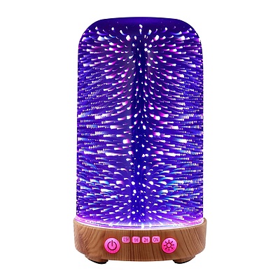Aromatherapy Diffuser Aroma Humidifier Ultrasonic 3D Light Essential Oil - Brand New - Free Shipping