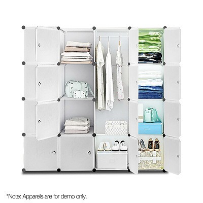 16 Cube Portable Storage Cabinet Wardrobe - White - Brand New - Free Shipping