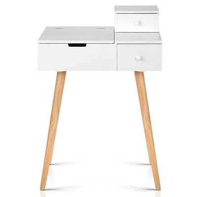 Dressing Table with Foldaway Mirror- White - RRP: $431.14 - Free Shipping