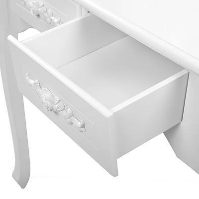4 Drawer Dressing Table with Mirror - White - Brand New - Free Shipping