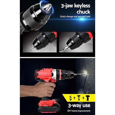 Hammer Drill Impact Cordless Brushless Drill Electric 20V Lithium