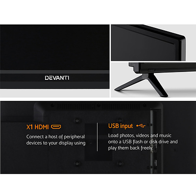 24 Inch LED TV Combo Built-In DVD Player DC 12V Caravan Boat USB