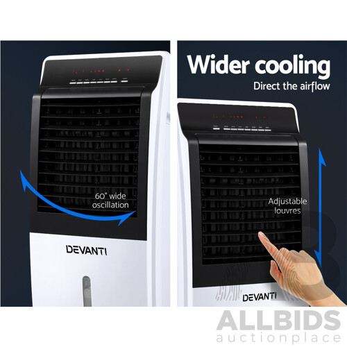 Evaporative Air Cooler Potable Fan Cooling Remote Control LED Display - Brand New - Free Shipping