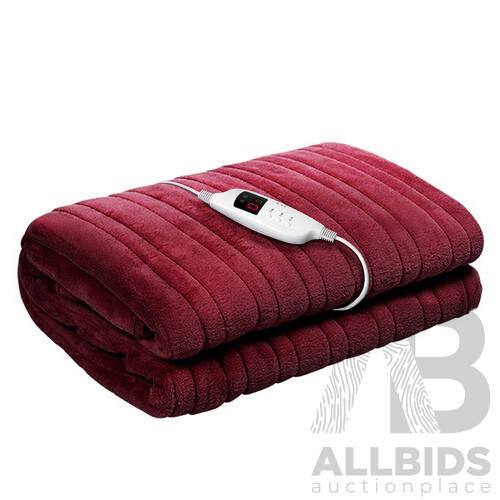 Electric Throw Blanket - Burgundy - Brand New - Free Shipping