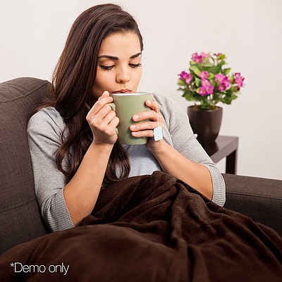 Electric Throw Blanket Chocolate - Free Shipping