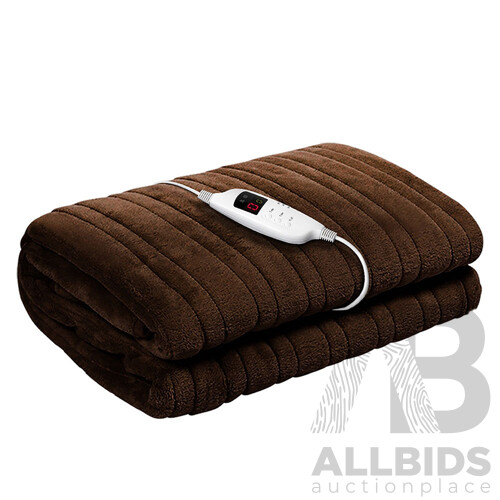Electric Throw Blanket Chocolate - Free Shipping